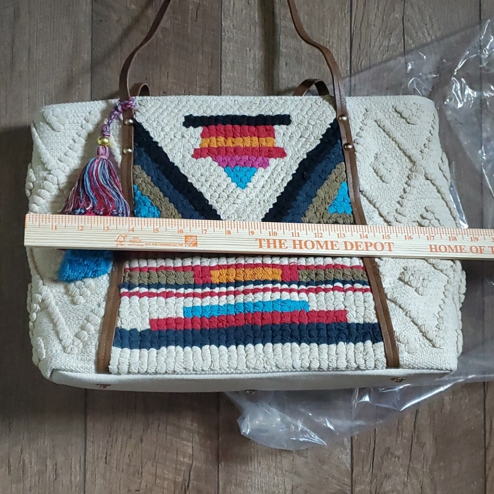 Steve Madden Beige/Multi Bali Tote - Picture 9 of 12